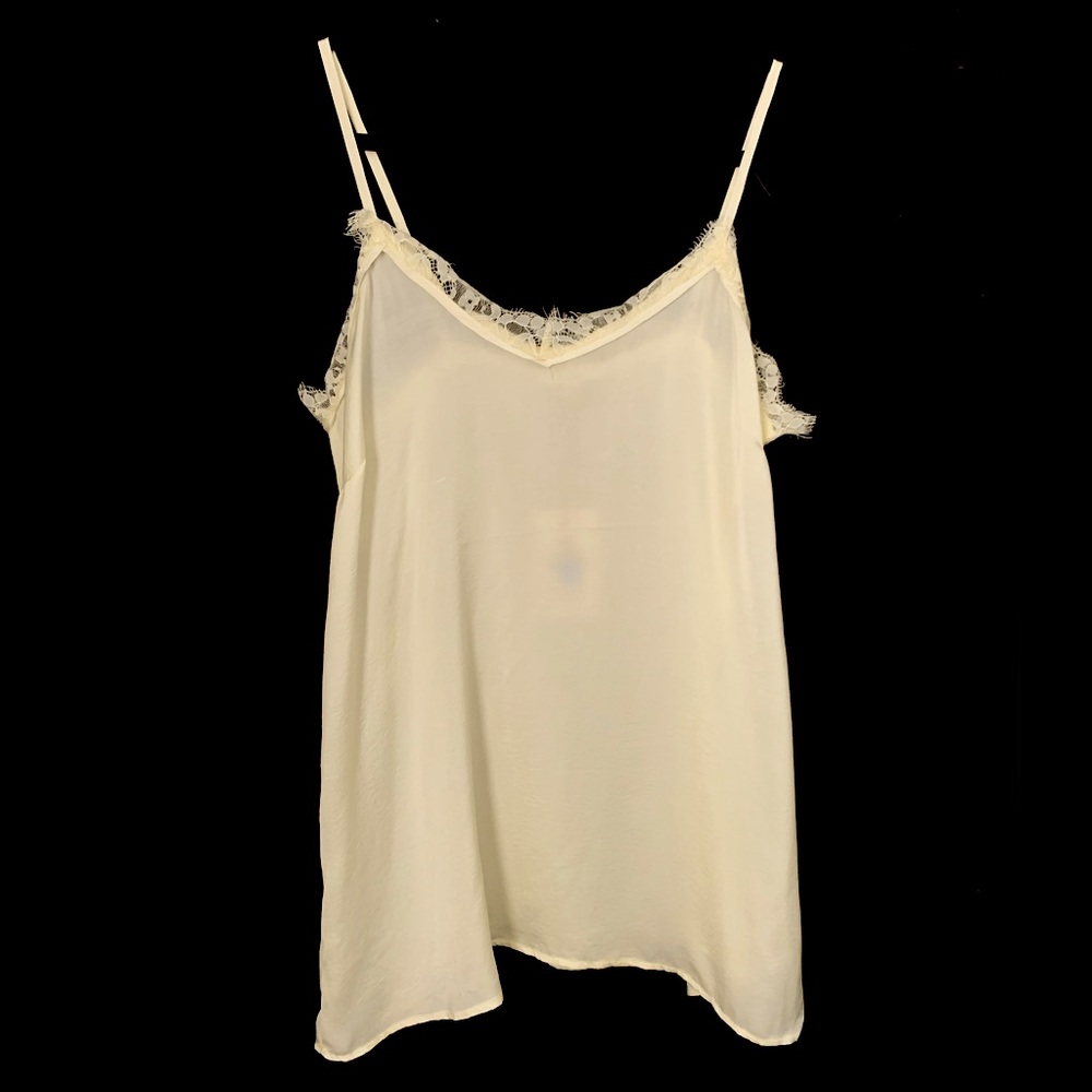 Anthropologie Easel Cream Lace Trim Camisole